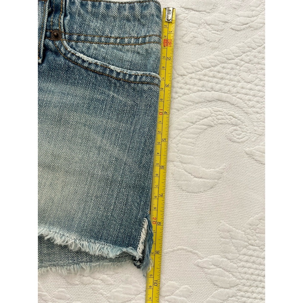 Vtg Y2K Abercrombie & Fitch Women's Low Rise Blue Jean Denim Mini Shorts Size 2 - Picture 12 of 15
